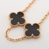 Van Cleef & Arpels Vintage Alhambra 10P Onyx Necklace 3