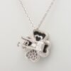 Van Cleef & Arpels cosmos clip Medium Onyx diamond Necklace 2