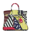 Hermès One Two Three Birkin 25 Multicolor Swift Palladium Hardware