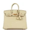 Birkin 25 Vanille Alligator Matte Hermès Gold Hardware