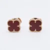Sweet Alhambra Carnelian Earrings Van Cleef & Arpels Piercing