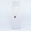 Vintage Alhambra 1P diamond Van Cleef & Arpels Onyx Necklace