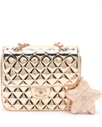 Chanel Matelasse Patent Leather Chain Backpack Gold Gold