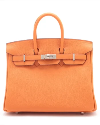 Birkin 25 Togo Hermes orange minian Silver Metal Fittings W 2024