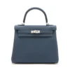 Kelly 25 Togo blue navy Hermes Silver Metal Fittings B 2023