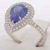 Tiffany Soleste Tanzanite diamond Ring Pt950 7.2g small tanzanite