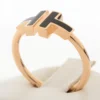 Tiffany T Wire Onyx Ring 750(PG) 4.2g