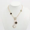 Van Cleef & Arpels Magic Alhambra 6P Onyx shells Necklace