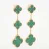 Magic Alhambra Earrings three Malachite Van Cleef & Arpels