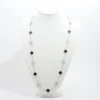 Vintage Alhambra 20P diamond Onyx Necklace Van Cleef & Arpels