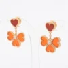 Sweet Alhambra Earrings Efuillage Carnelian Van Cleef & Arpels diamond Piercing