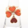 Sweet Alhambra Efuillage Carnelian Van Cleef & Arpels diamond Ring