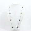 Vintage Alhambra 20P diamond Onyx Vintage Necklace Van Cleef & Arpels
