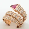 Bvlgari Serpenti Viper Rubellite diamond Ring