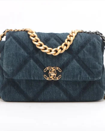 Chanel CHANEL 19 Denim & leather Chain Shoulder Bag