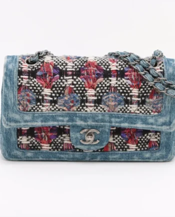 Chanel Matelasse 25 Denim×tweed Double Flap