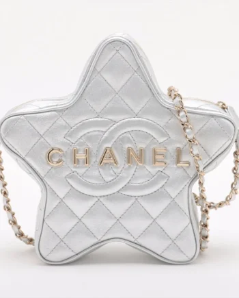Chanel Matelasse Leather Chain Shoulder Bag Logo Star