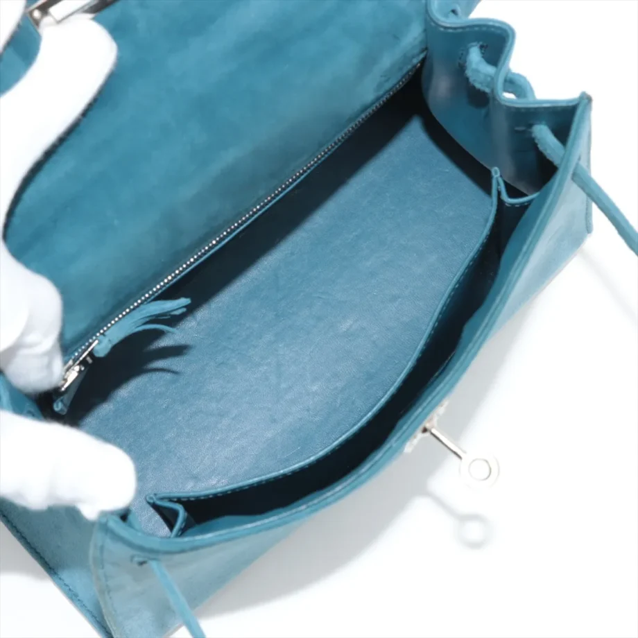 Hermes Kelly 25 thalassa Doblis BlueSilver H