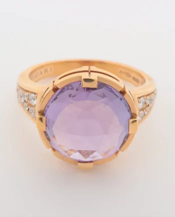 Bulgari Parentesi Cocktail Amethyst diamond Ring