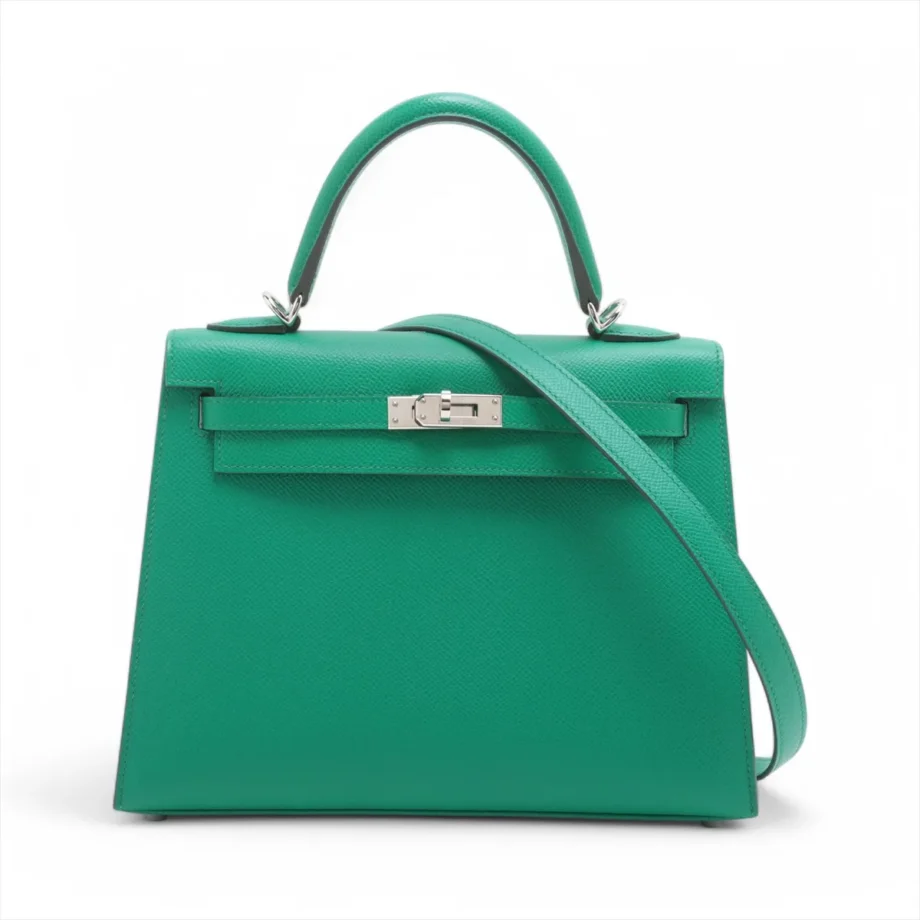 Hermes Kelly 25 Veau Epsom Vale Jade