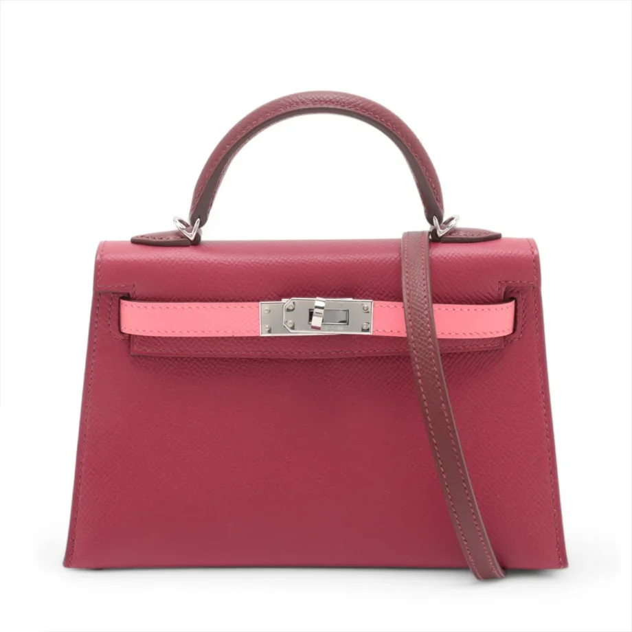 Hermes mini kelly 2 20 Veau Epsom Rose Azalea 2024