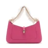 Bvlgari Serpenti Leather 2 Way Shoulder Bag Pink