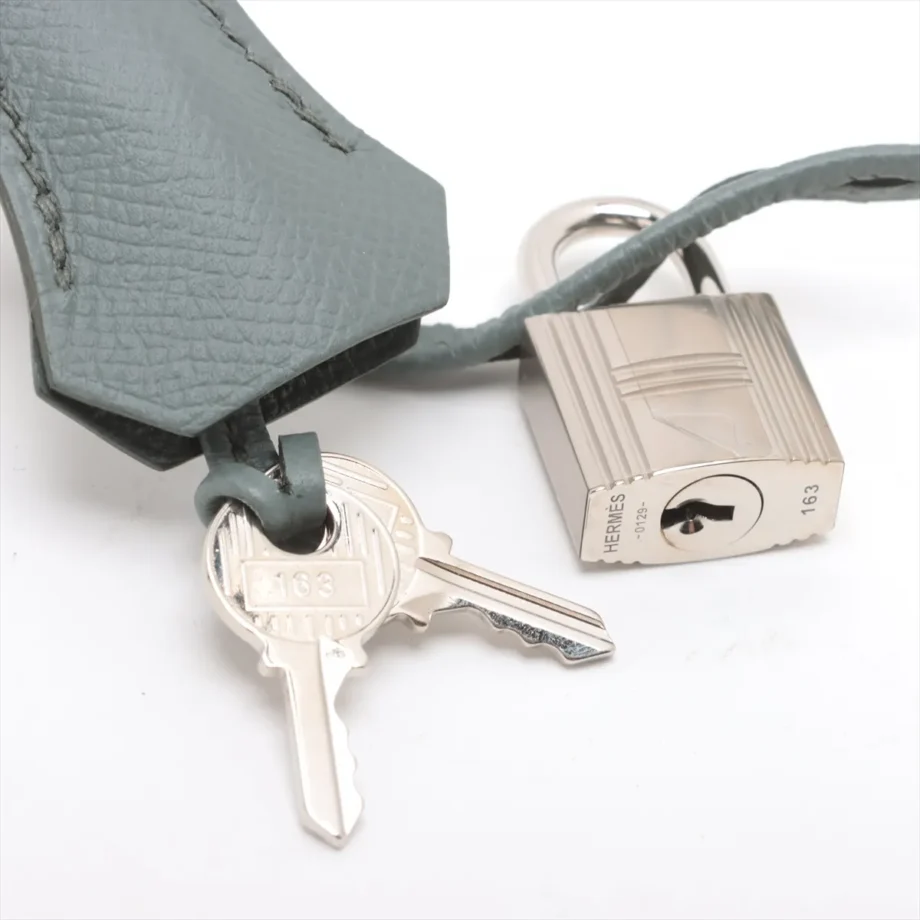 Hermes Kelly 25 Veau Epsom Ardoise Silver