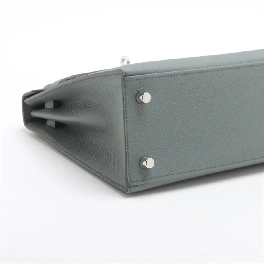 Hermes Kelly 25 Veau Epsom Ardoise Silver
