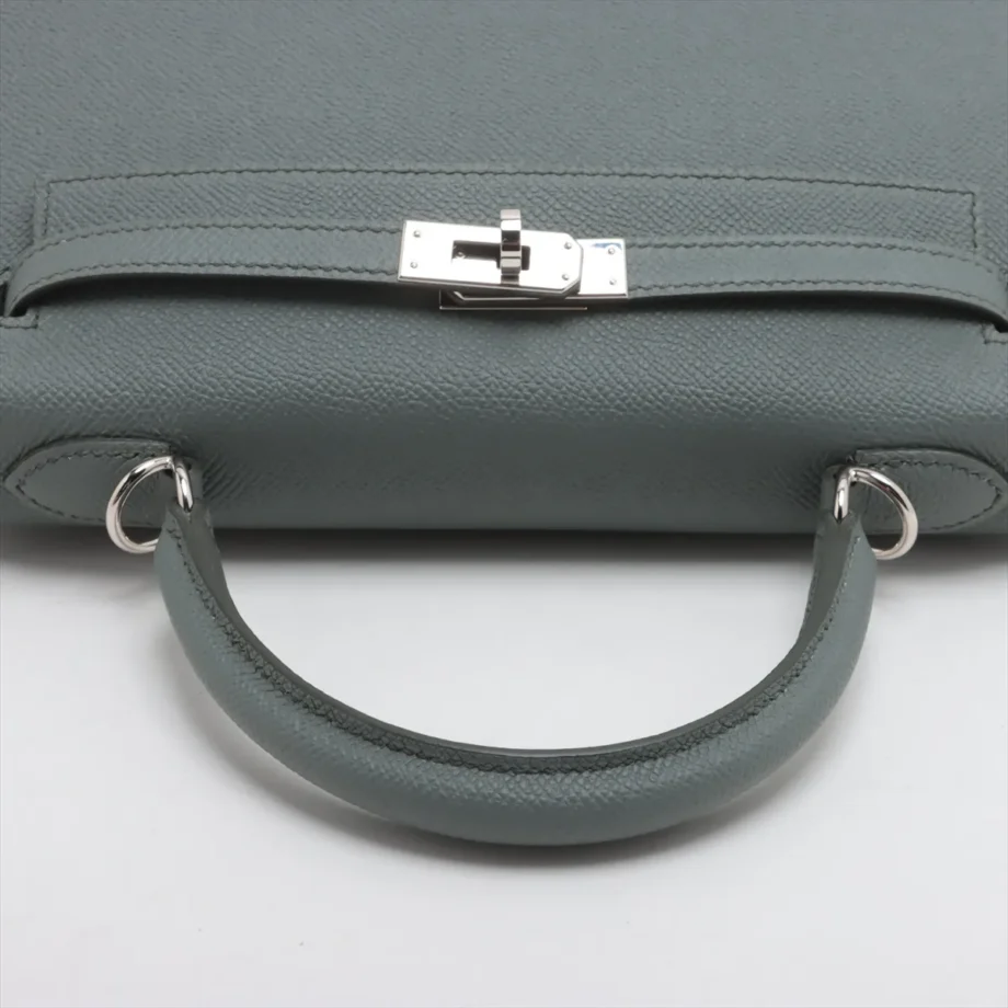 Hermes Kelly 25 Veau Epsom Ardoise Silver