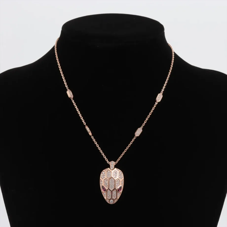 Bvlgari Serpenti Seduttori Necklace Pendant diamond Rubellite