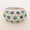 Cartier Sapphire Emerald Ring